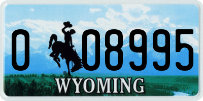 WY license plate 008995
