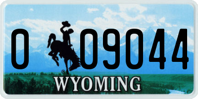 WY license plate 009044