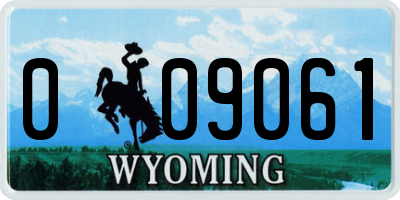 WY license plate 009061