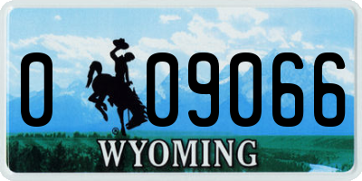 WY license plate 009066