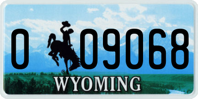 WY license plate 009068