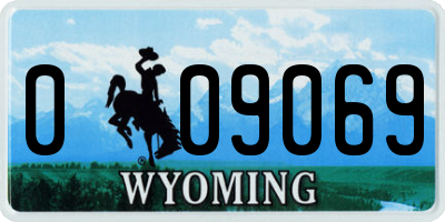 WY license plate 009069