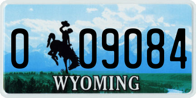 WY license plate 009084