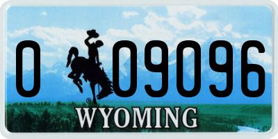 WY license plate 009096