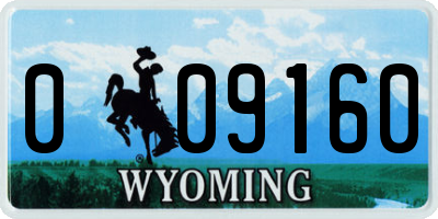 WY license plate 009160