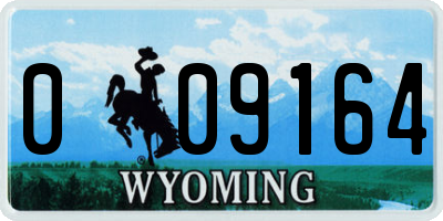 WY license plate 009164