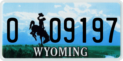 WY license plate 009197