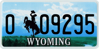 WY license plate 009295