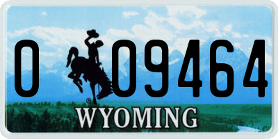 WY license plate 009464