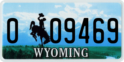 WY license plate 009469