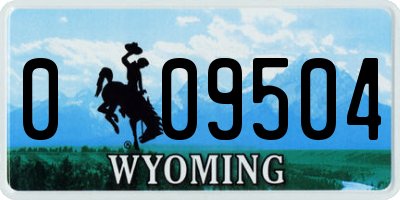 WY license plate 009504