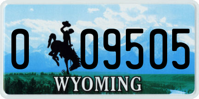 WY license plate 009505