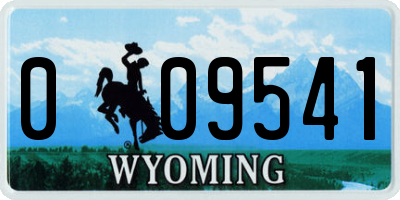 WY license plate 009541