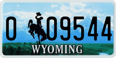 WY license plate 009544