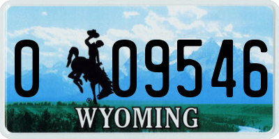 WY license plate 009546