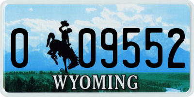 WY license plate 009552