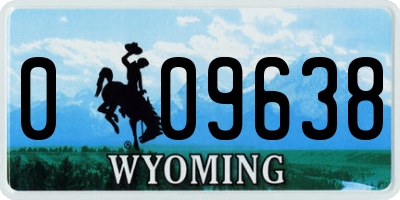 WY license plate 009638