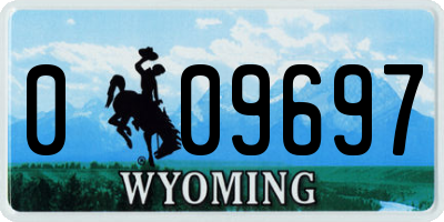 WY license plate 009697