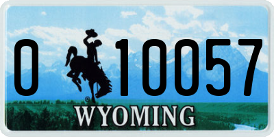 WY license plate 010057