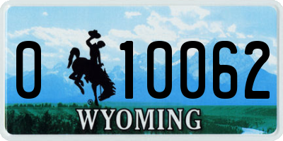 WY license plate 010062