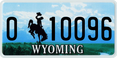 WY license plate 010096