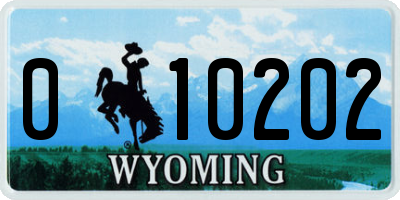 WY license plate 010202