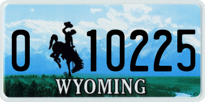 WY license plate 010225