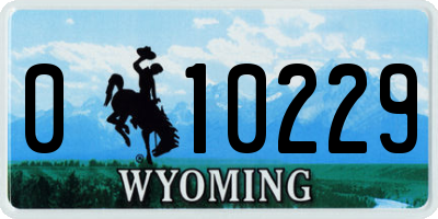 WY license plate 010229