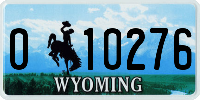 WY license plate 010276