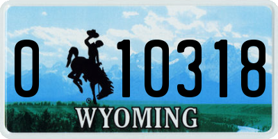 WY license plate 010318