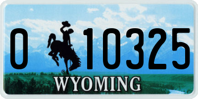 WY license plate 010325