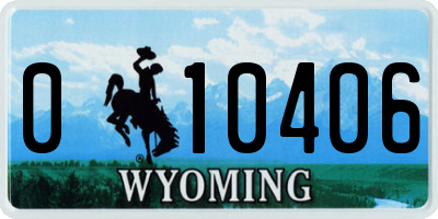 WY license plate 010406