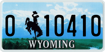 WY license plate 010410