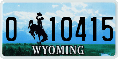 WY license plate 010415