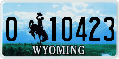 WY license plate 010423