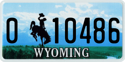 WY license plate 010486