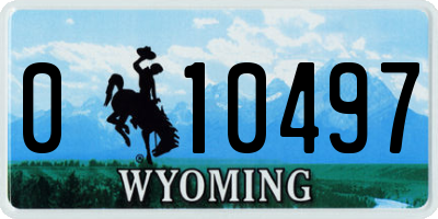 WY license plate 010497