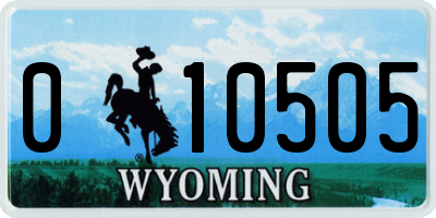 WY license plate 010505