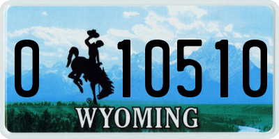 WY license plate 010510