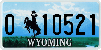 WY license plate 010521