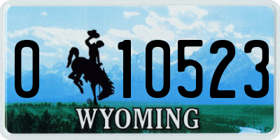 WY license plate 010523