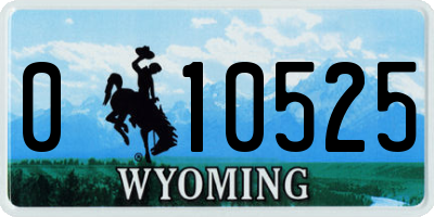 WY license plate 010525