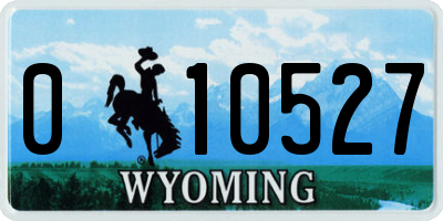 WY license plate 010527