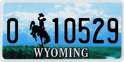 WY license plate 010529