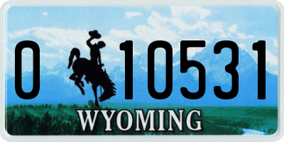 WY license plate 010531