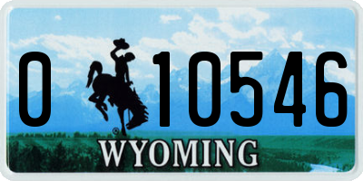 WY license plate 010546