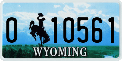 WY license plate 010561