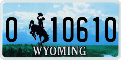 WY license plate 010610