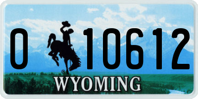 WY license plate 010612