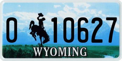 WY license plate 010627